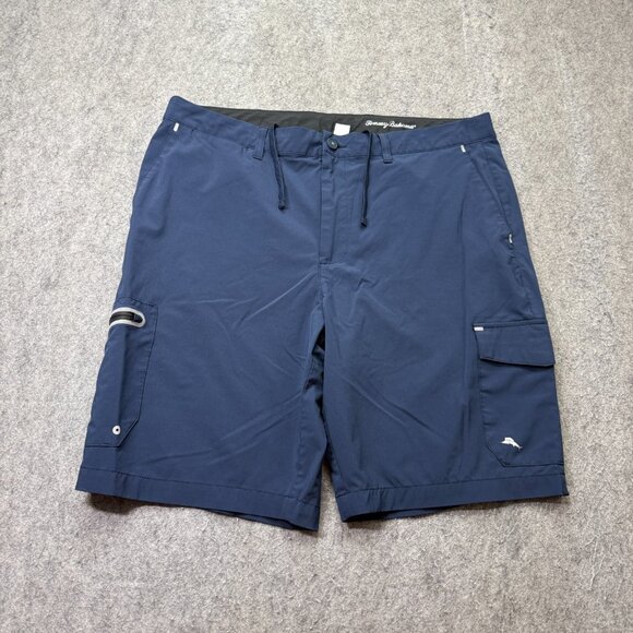 Tommy Bahama Cargo Shorts Men 38 Blue IslandZone Performance Stretch 10" - Picture 1 of 14